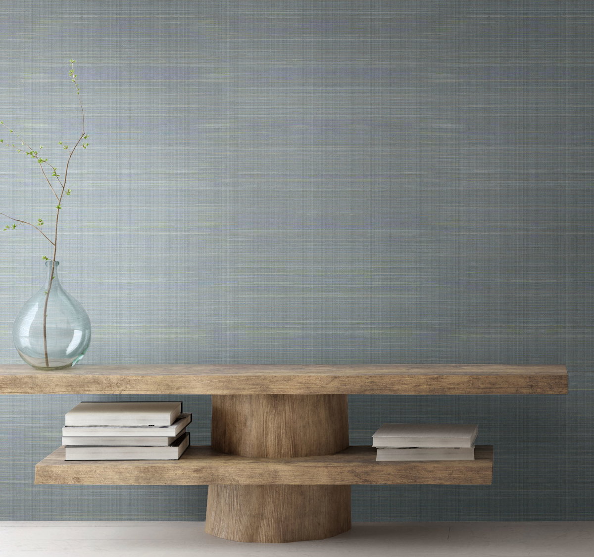 Laguna Abaca Blue Peel & Stick Wallpaper, by York Wall, 20' length x 2'3" width x 0.02" depth View 3