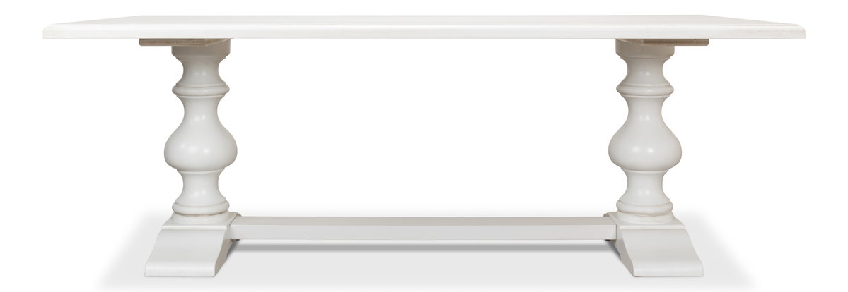 Lionisio Trestle Table  Cortina White, by Sarreid, 3'5" length x 7' width x 2'6" height View 7