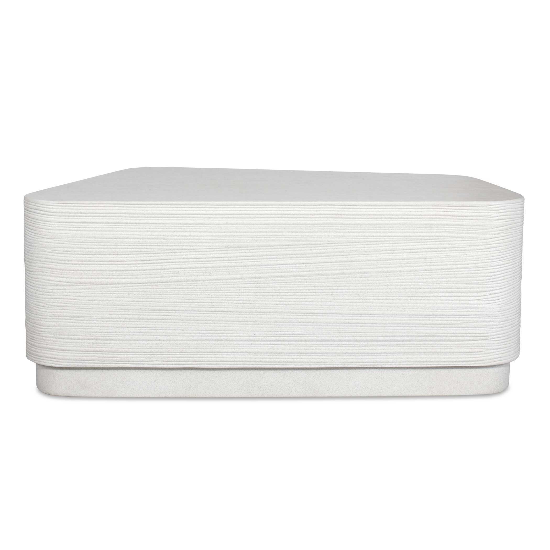 Saltwater White Concrete Coffee Table, Furniture by Uttermost, 38" width x 15" height x 23.5" depth View 1