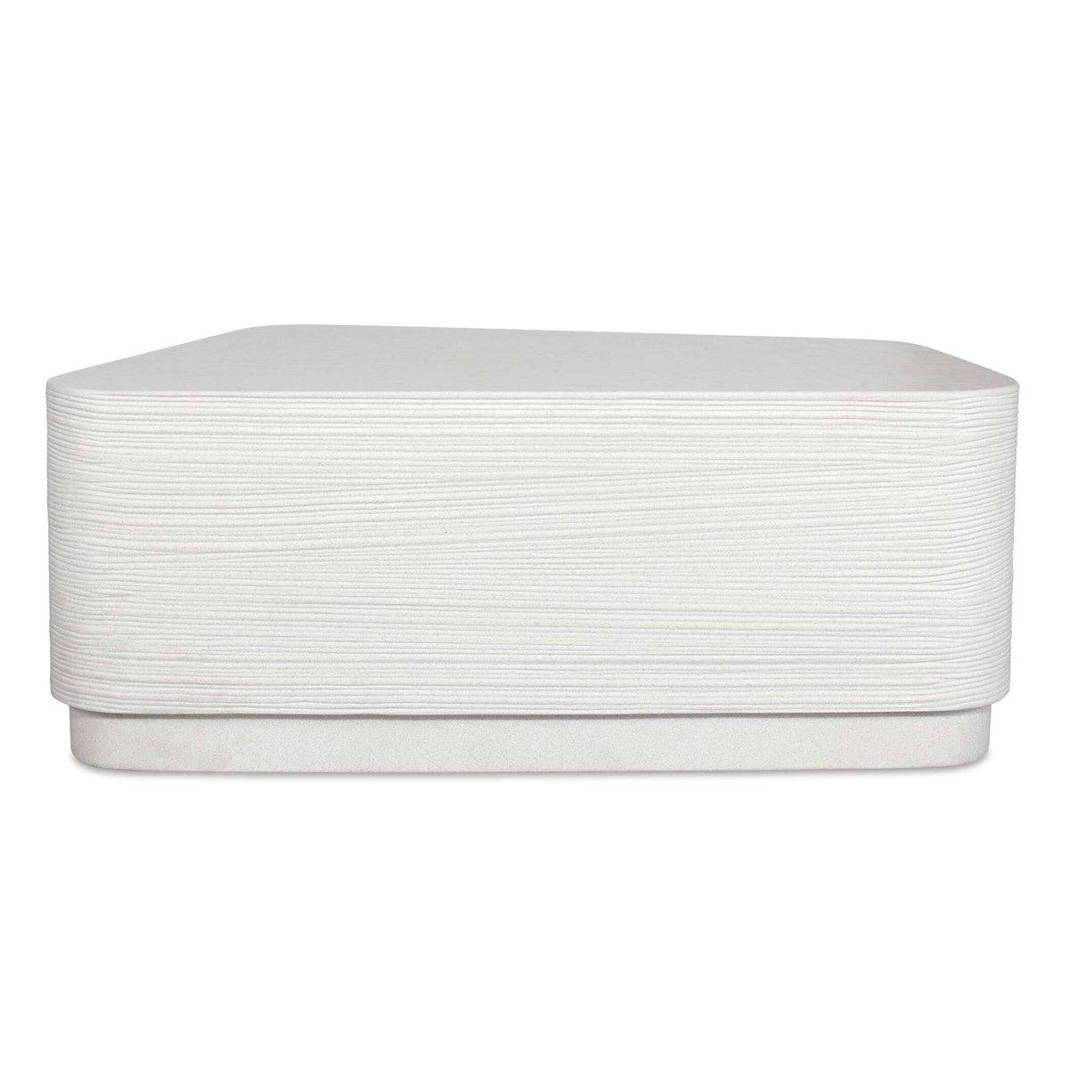 Saltwater White Concrete Coffee Table, Furniture by Uttermost, 38" width x 15" height x 23.5" depth View 1