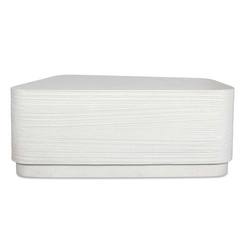 Saltwater White Concrete Coffee Table