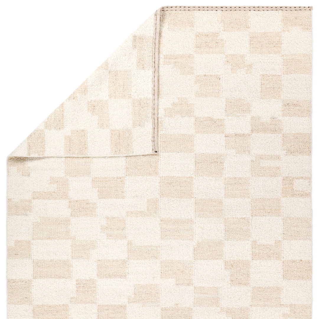 Jaipur Living Hayden LEO13 Handmade Geometric Ivory Area Rug (10'x14') large image 