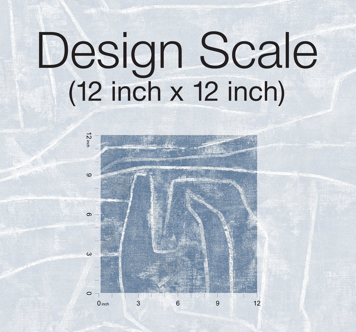 Urban Chalk Blue Peel & Stick Wallpaper, by York Wall, 20' length x 1'8.5" width x 0.02" depth View 3