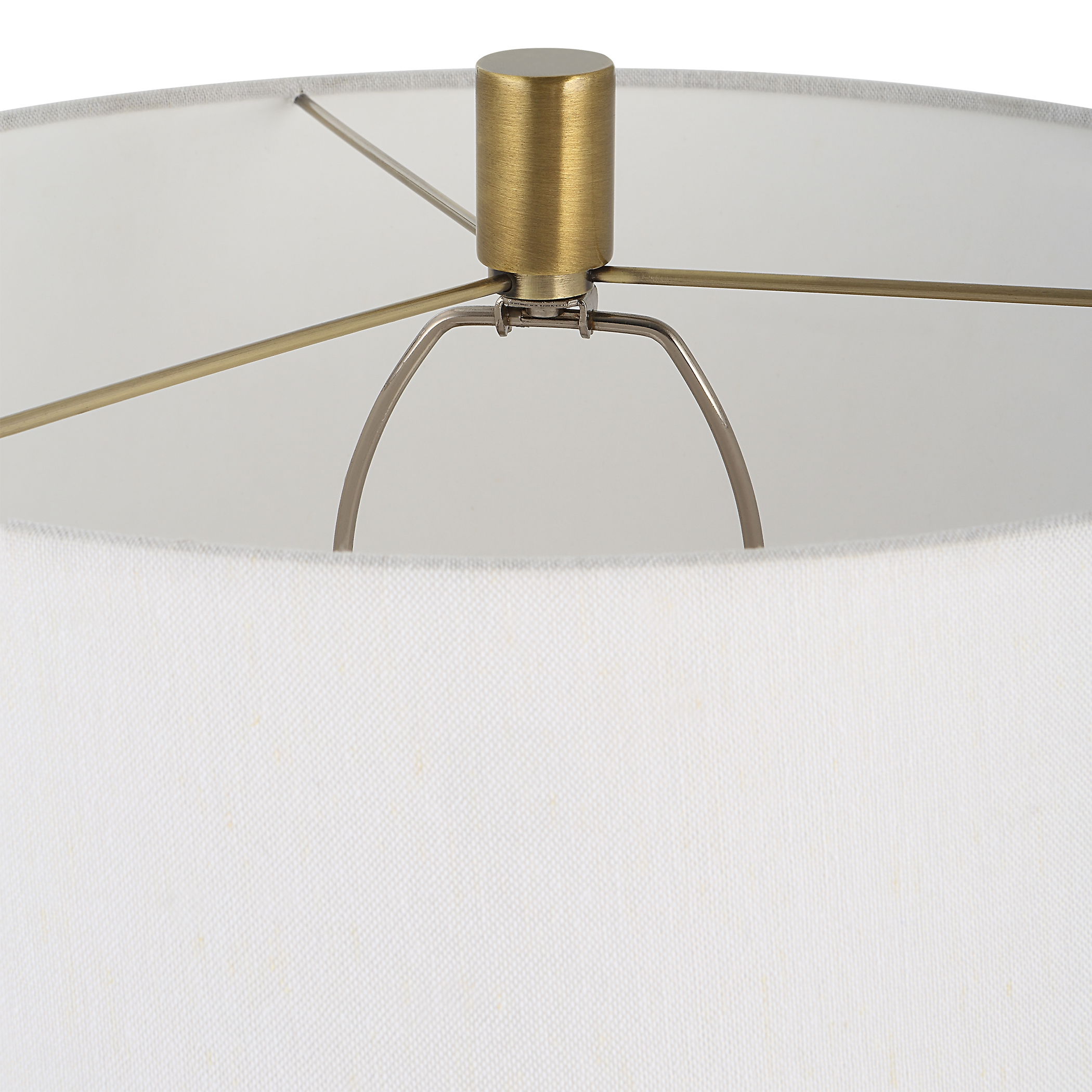 Adelia Ivory & Brass Table Lamp large image 