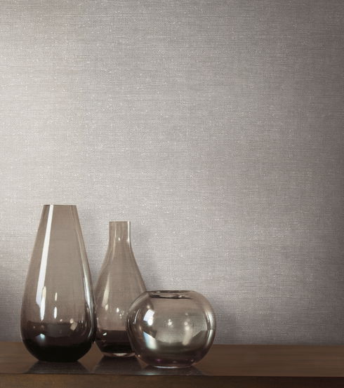 Silken Grasses Silver Metallic Wallpaper