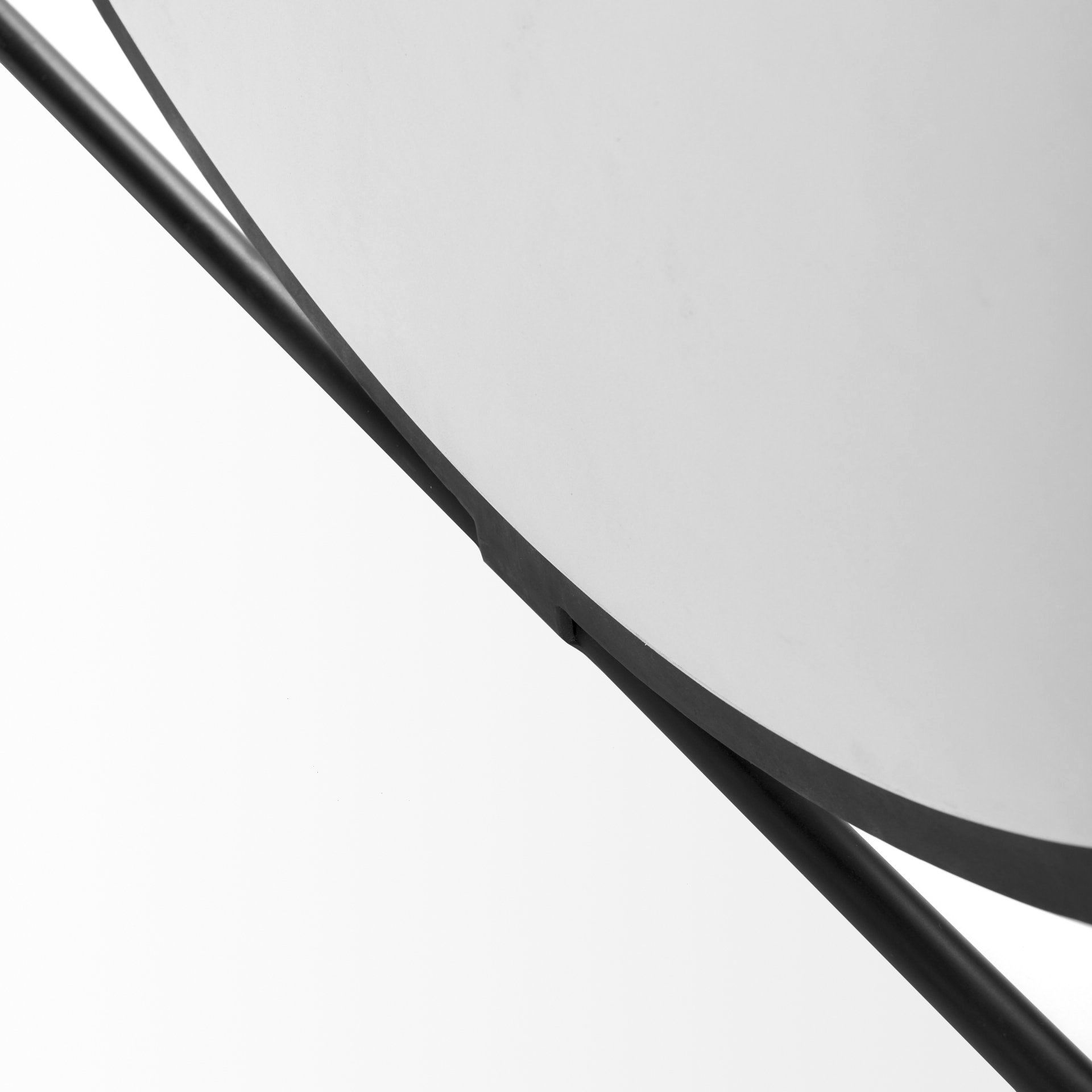 Austen 36L x 36W x 14.5H Round White Marble Top with Black Metal Frame Coffee Table, by Mercana, 36" length x 36" width x 14" height View 10