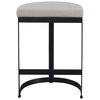 Ivanna Black Iron Counter Stool, Counter & Bar Stool by Uttermost, 18" width x 26" height x 14.5" depth thumbnail 4