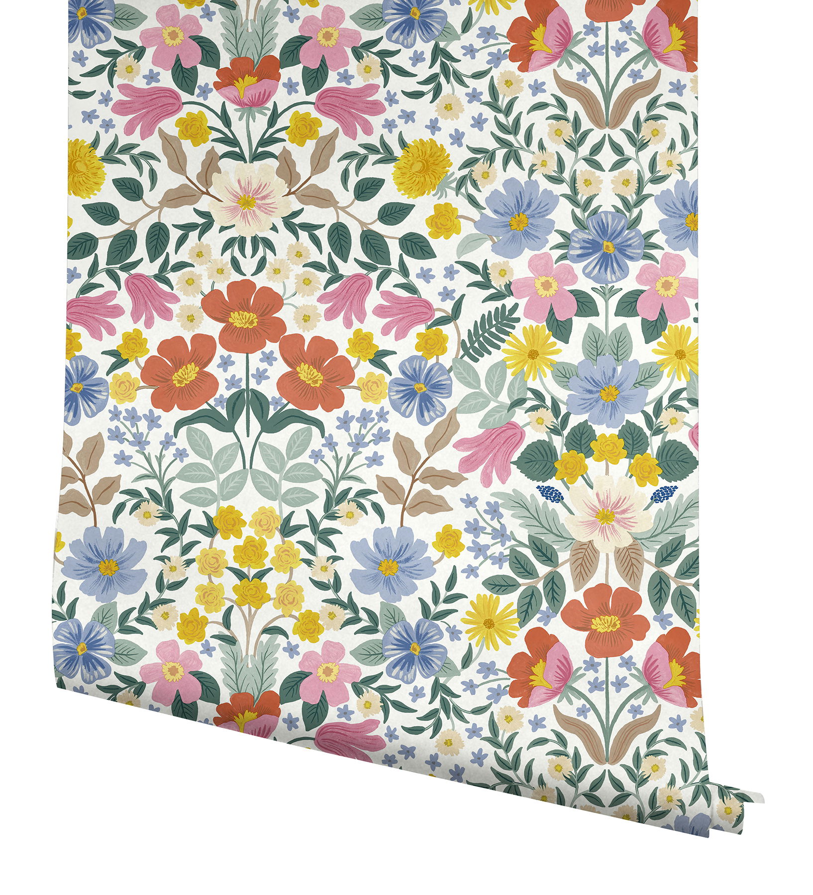 Bramble Garden White Peel & Stick Wallpaper large image 