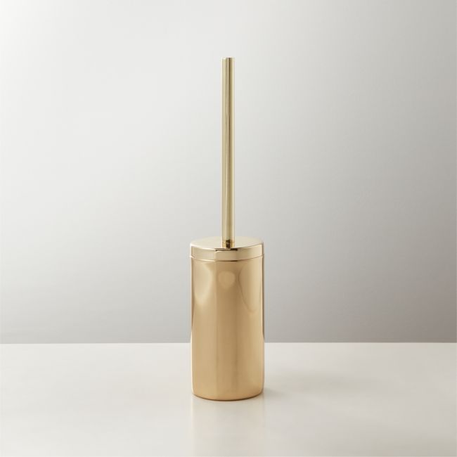 Online Designer Bathroom Elton Polished Brass Toilet Brush