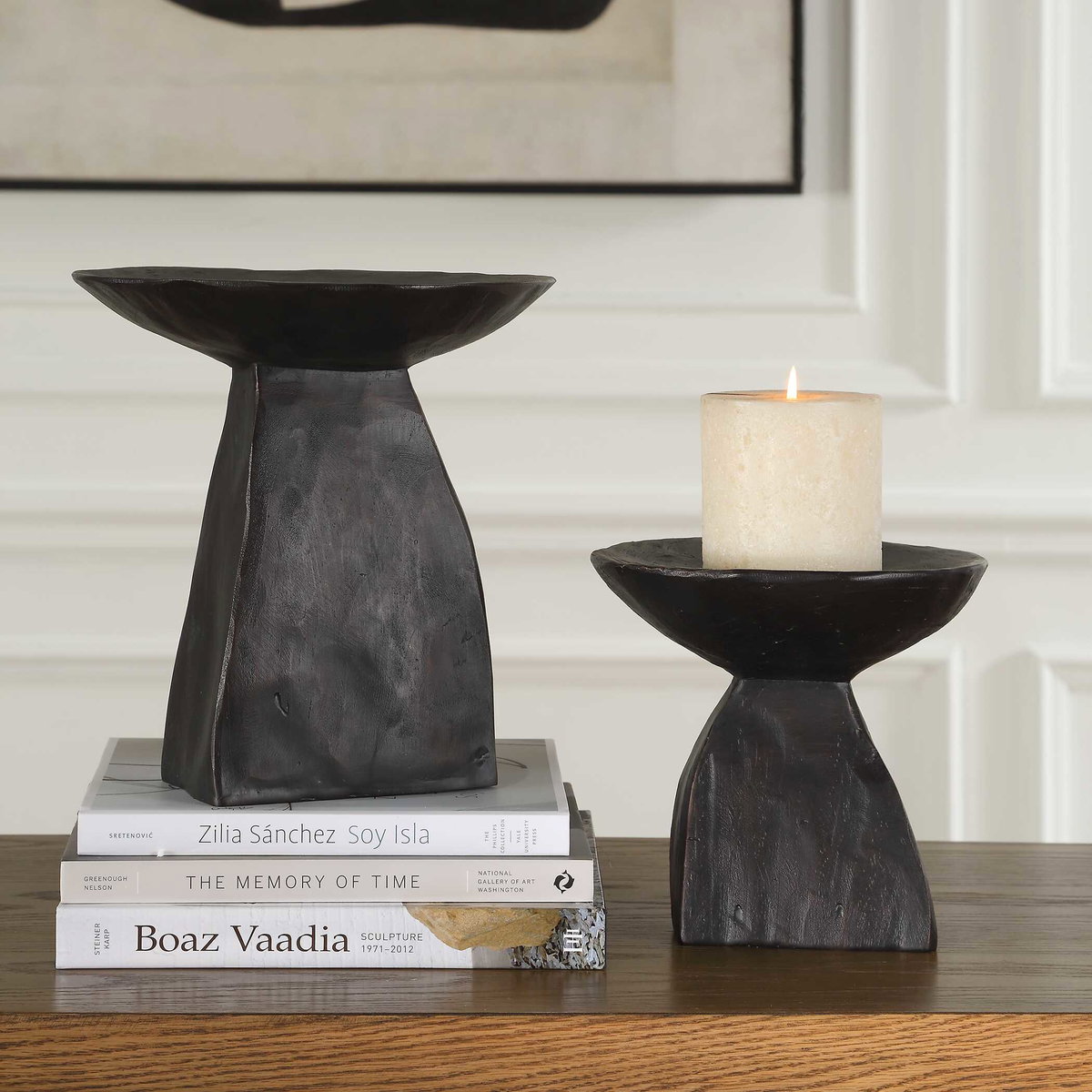 Shadow Pedestal Bowls Set/2, Decorative by Uttermost, 10.5" width x 11" height x 10.5" depth View 2