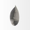 Zadie 20L x 20W Light Gray and Dark Gray Fabric Color Blocked Decorative Pillow Cover, by Mercana, 20" length x 20" width x 0.2" height thumbnail 7