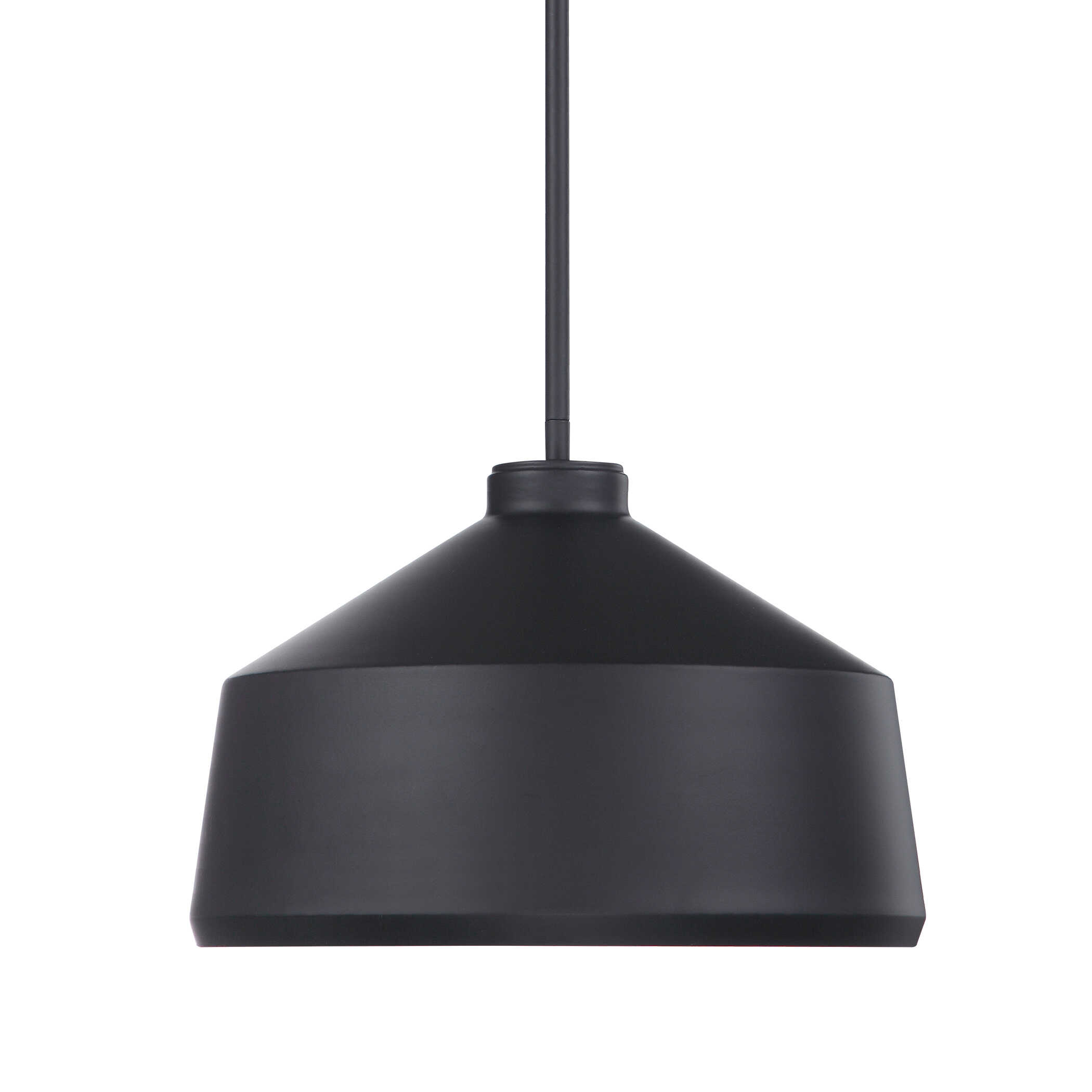 Holgate 1 Light Black Pendant, Ceiling Light by Uttermost, 14" width x 10" height x 14" diameter x 14" depth View 4