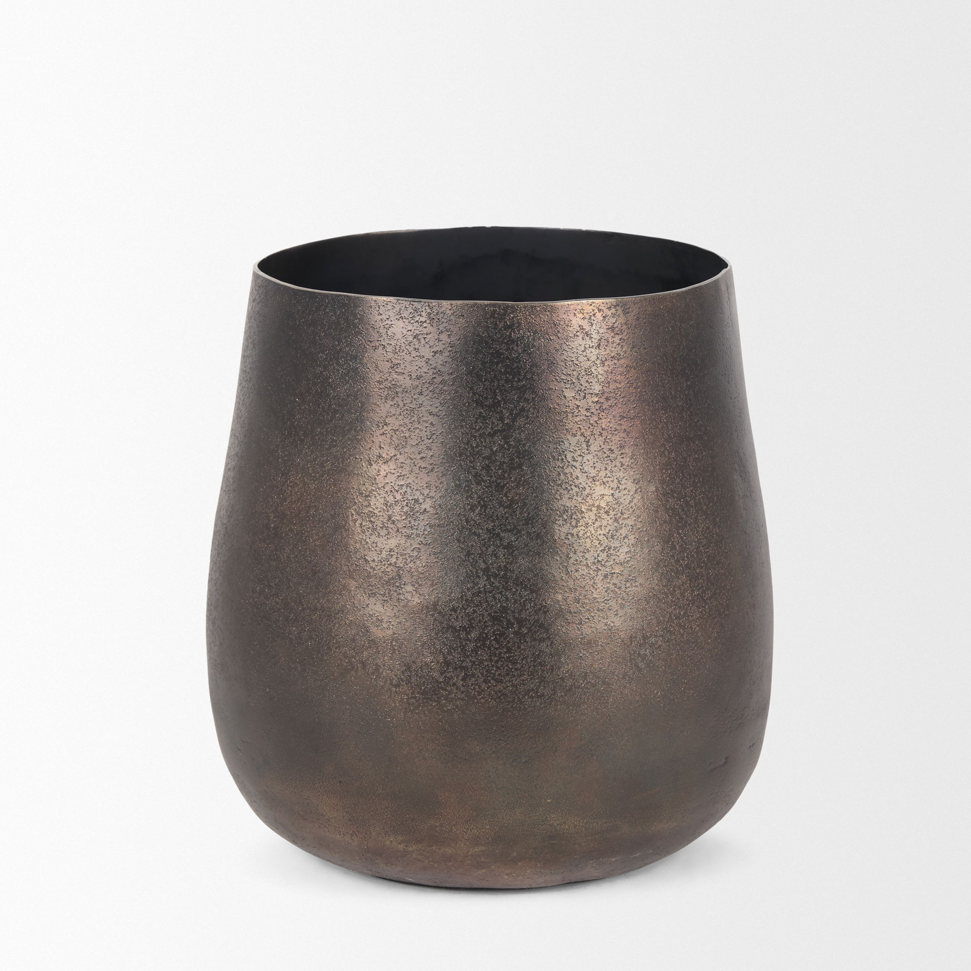 Quade Small Gold Metal Planter large image 