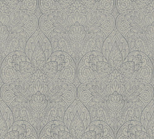 Paradise Dark Taupe & Silver Wallpaper