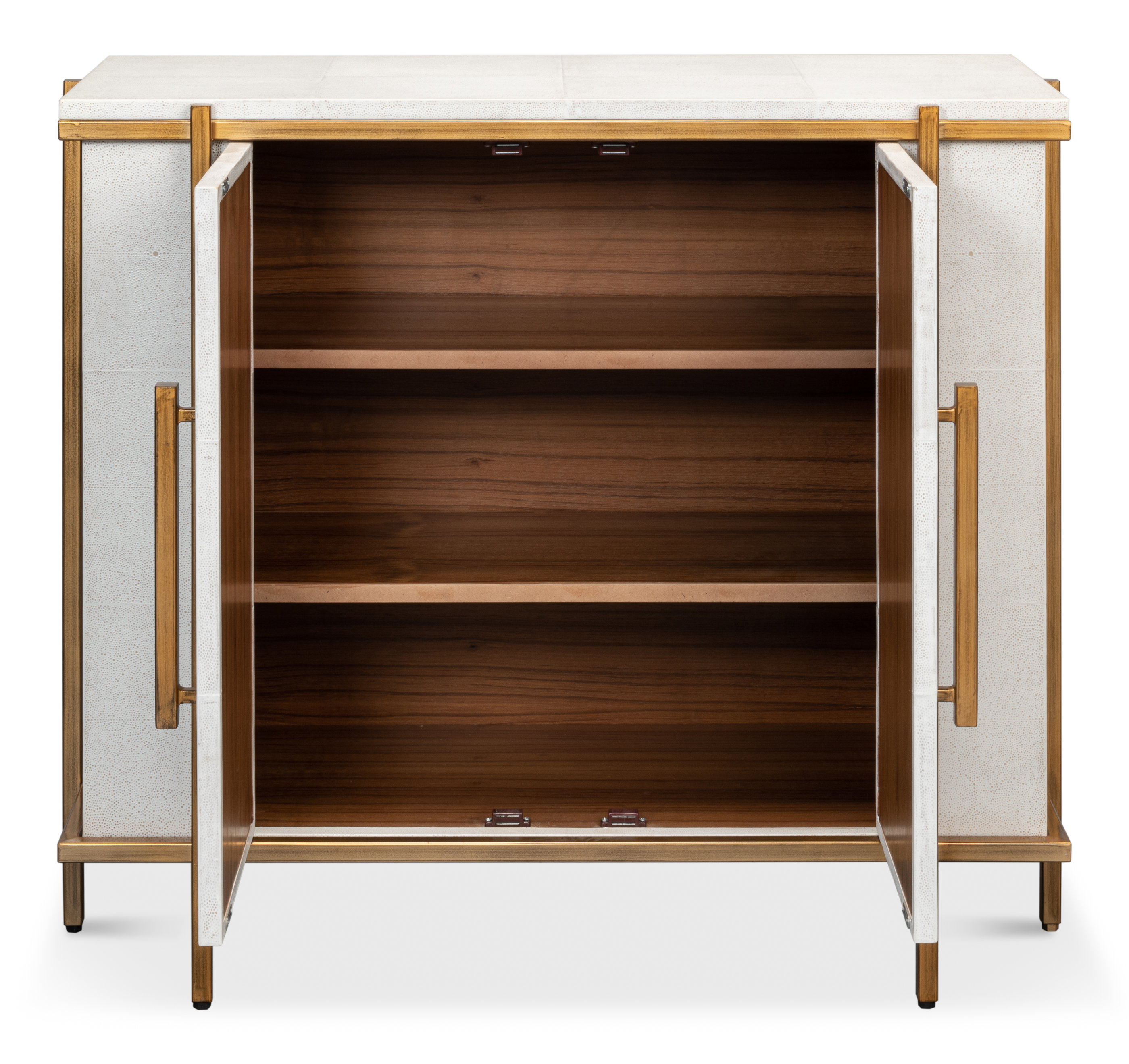 Blakely Door Chest, Osprey White, Cabinets & Sideboard by Sarreid, 40" length x 18" width x 34" height View 9