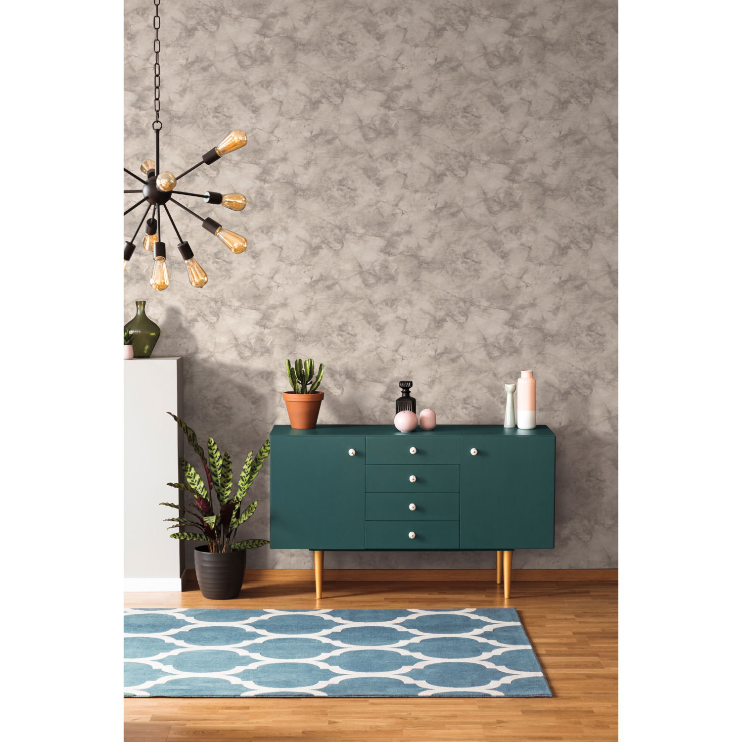 Pressed Petioles Beige Wallpaper large image 