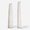 Kenley Crackled White Vases Set/2, Decorative by Uttermost, 5.25" width x 24.5" height x 3.87" depth thumbnail 1