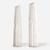 Kenley Crackled White Vases Set/2, by Uttermost, 5.25" width x 24.5" height x 3.87" depth thumbnail 1