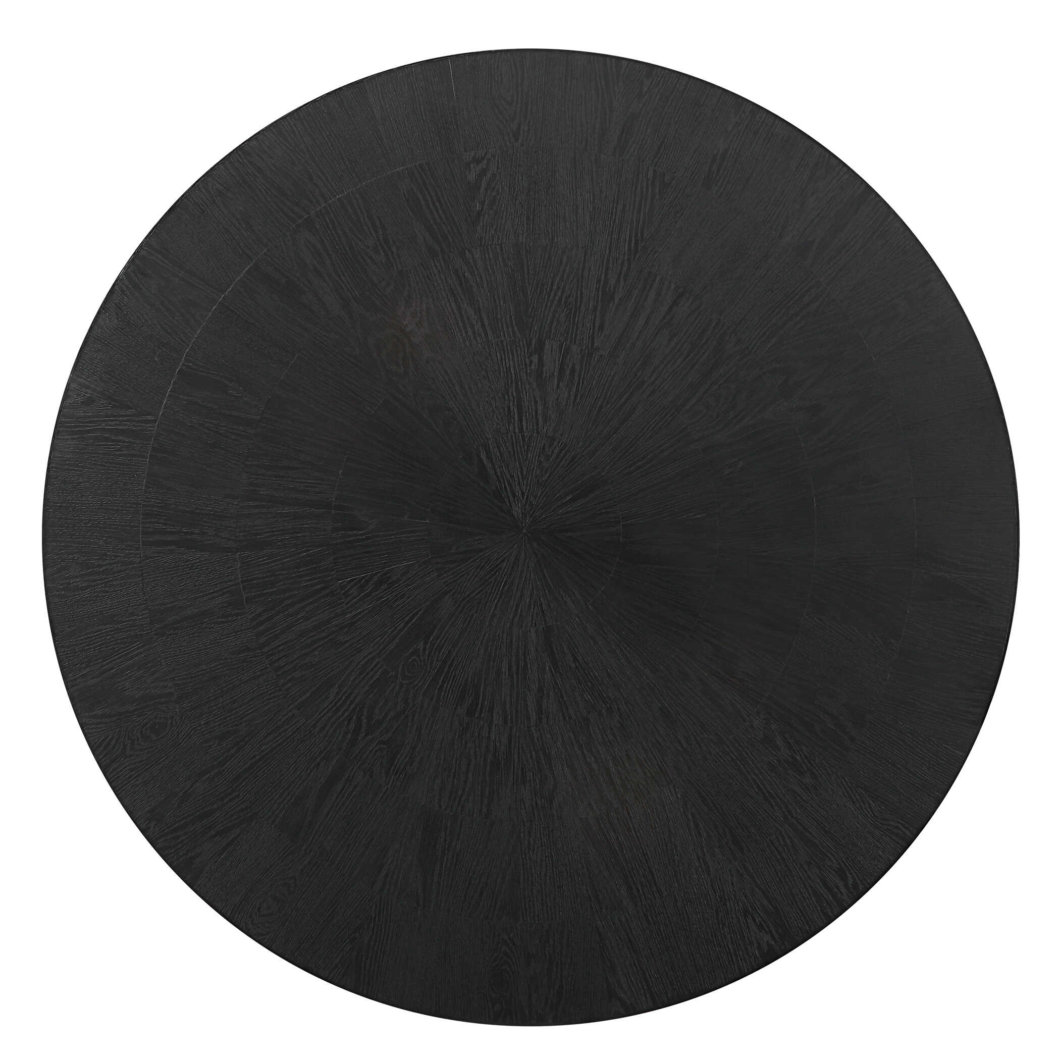 Gidran Round Black Dining Table, Furniture by Uttermost, 60" width x 29.9" height x 60" depth View 6