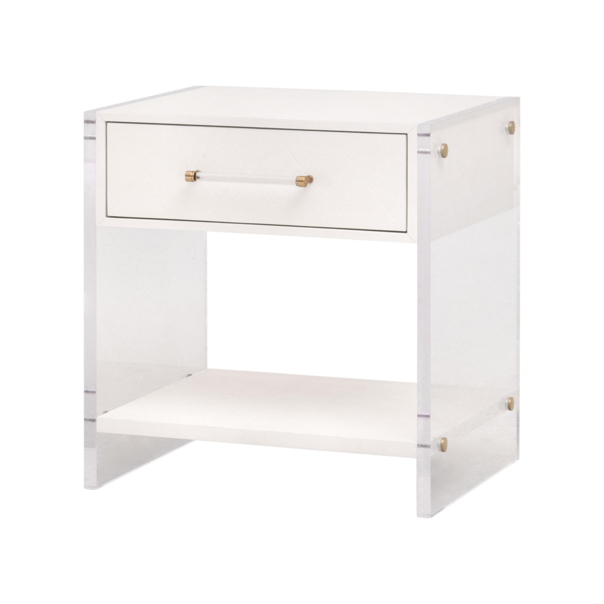 Sonia Shagreen 1-Drawer Nightstand, by Essentials for Living, 25" width x 26" height x 19" depth View 3