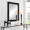 Studded Black Mirror, by Uttermost, 31.75" width x 43.25" height x 2" depth thumbnail 4