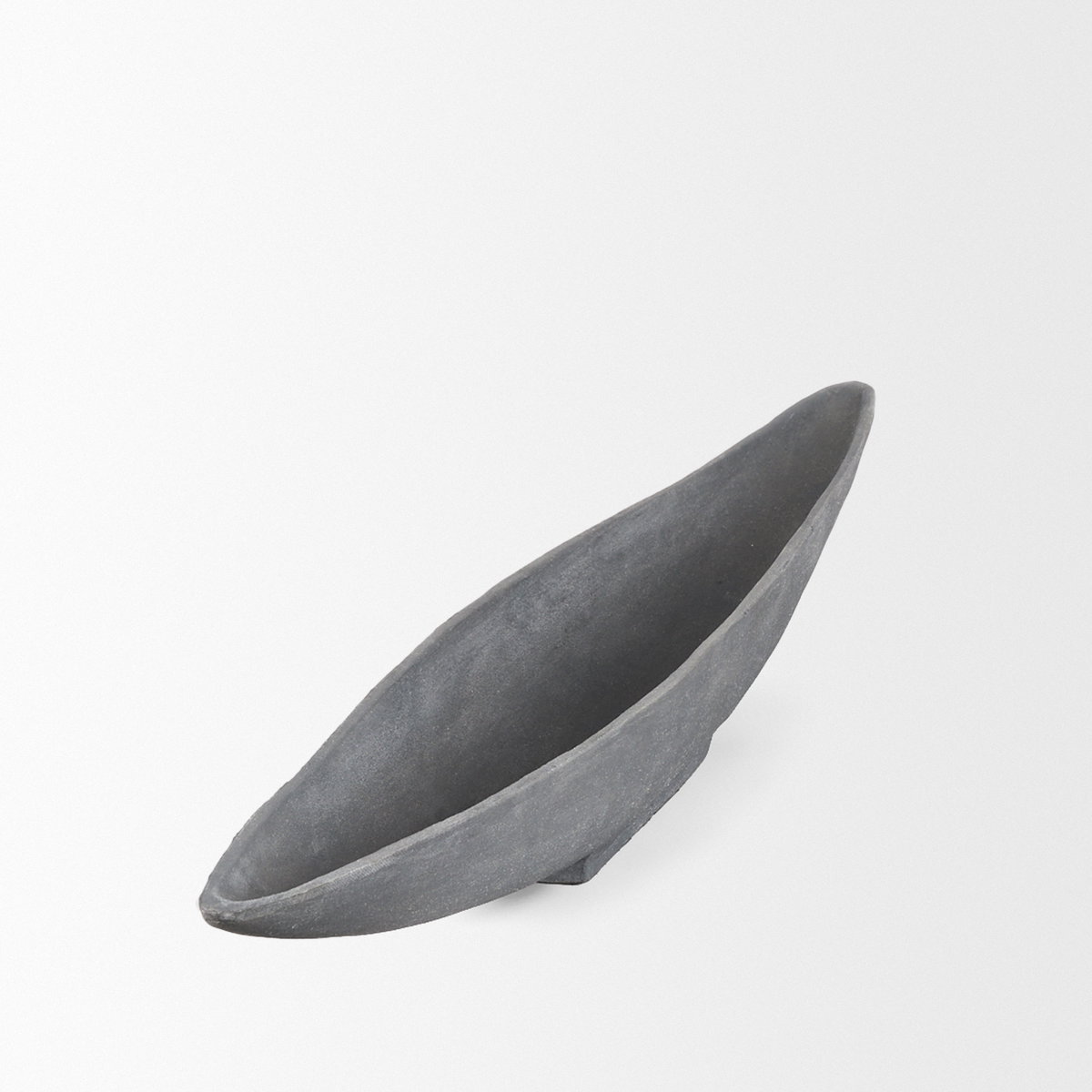 Piero Large Concrete Finished Metal Decorative Bowl, by Mercana, 39" length x 5" width x 4.33" height View 6