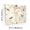 Papillon Gold Wallpaper, by York Wall, 27' length x 2'3" width x 0.02" depth thumbnail 4