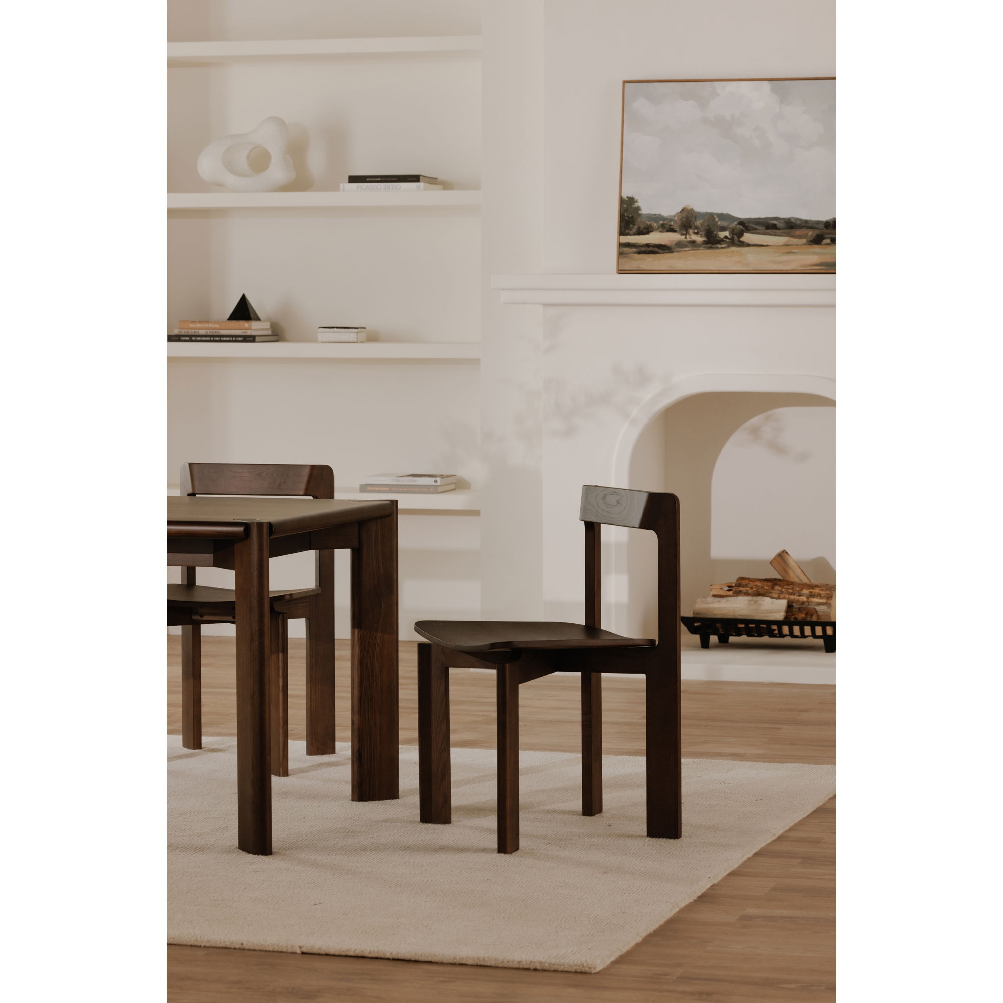 Daifuku Dining Chair Brown – Set Of Two, by Moe's Home, 22" width x 31.5" height x 20.55" depth View 10