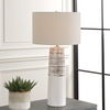 Haven White Glaze Table Lamp, by Uttermost, 15" width x 29.5" height x 15" depth thumbnail 2