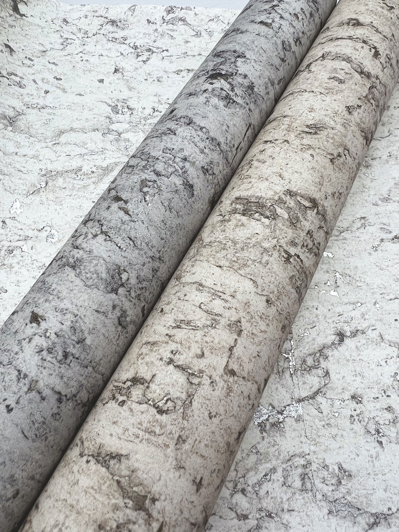 Shimmering Cork White Peel & Stick Wallpaper large image 