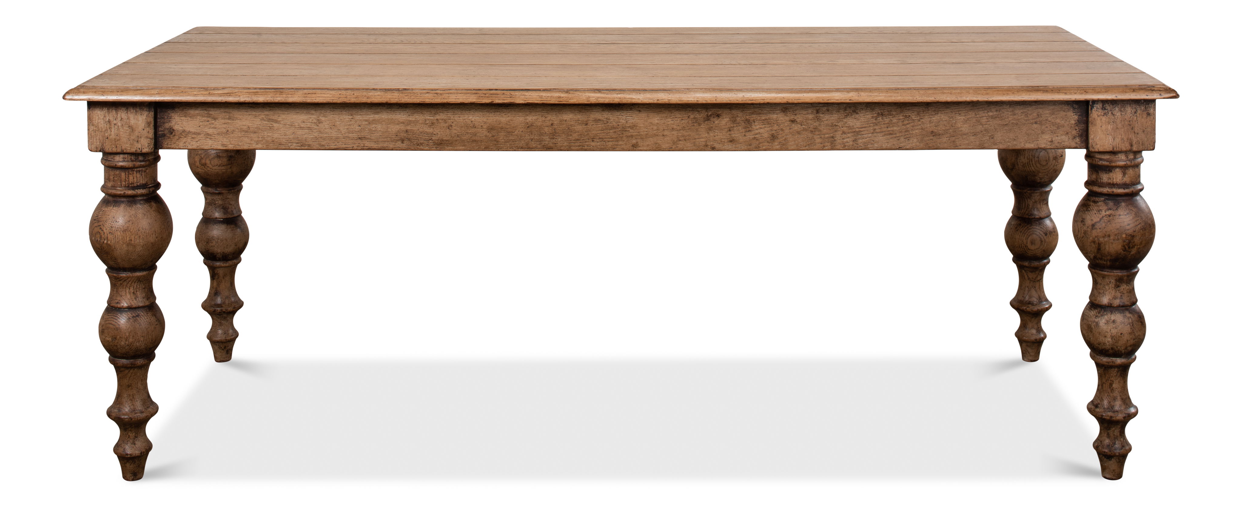 Oak Dining Table, by Sarreid, 84" length x 37" width x 31" height View 2