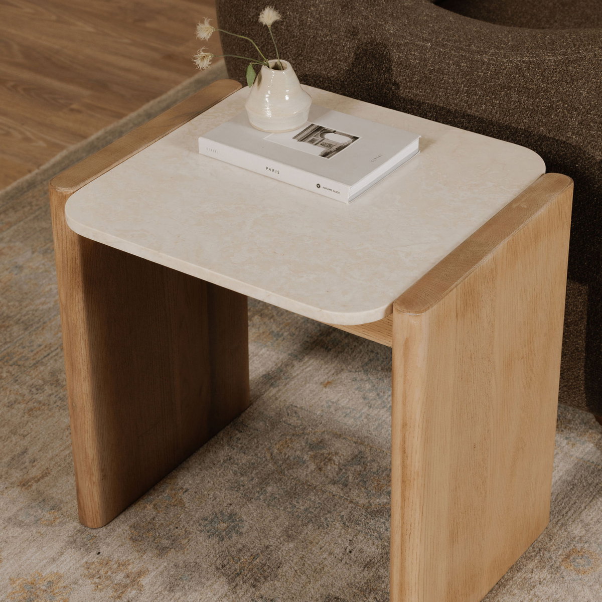 Lane Side Table Natural, Side & End Table by Moe's Home, 20" width x 20" height x 17" depth View 8