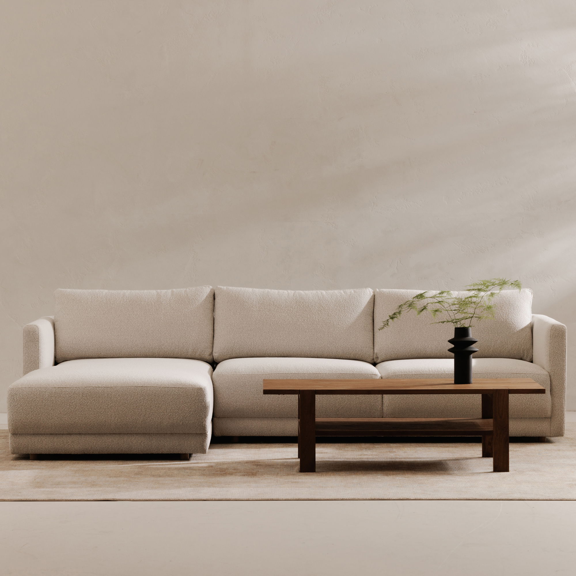 Bryn Sectional Left Oyster large image 