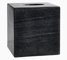 Online Designer Bathroom Marble Accessories, Tissue Box, Black