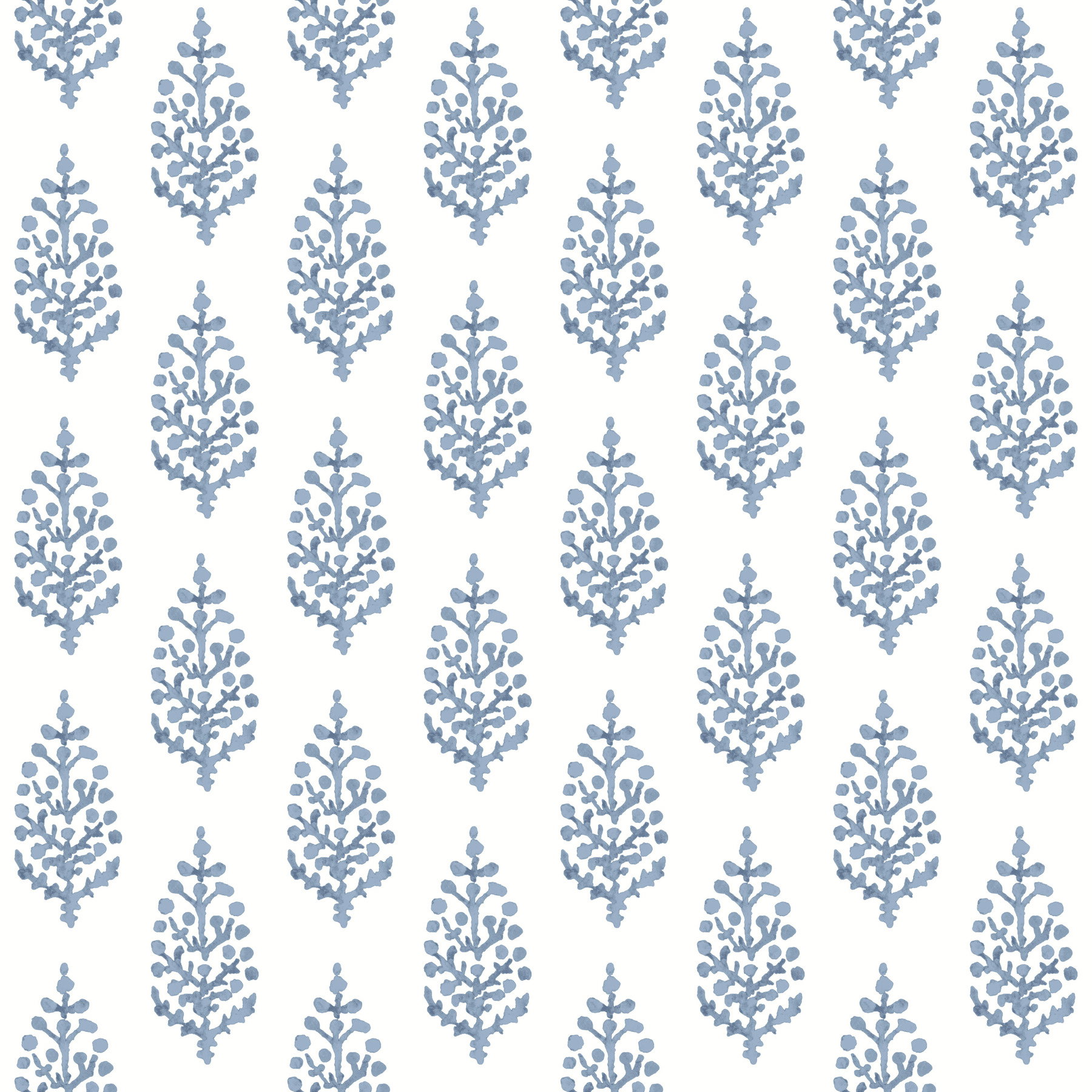 Paisley on Calico Blue Wallpaper, by York Wall, 33' length x 1'8.5" width x 0.02" depth View 1