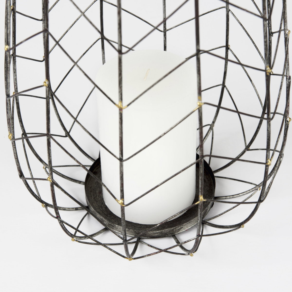 Petiole II Large Gold Toned Metal Table Candle Holder, Candles & Candle Holder by Mercana, 10.83" length x 10.83" width x 24.21" height View 9