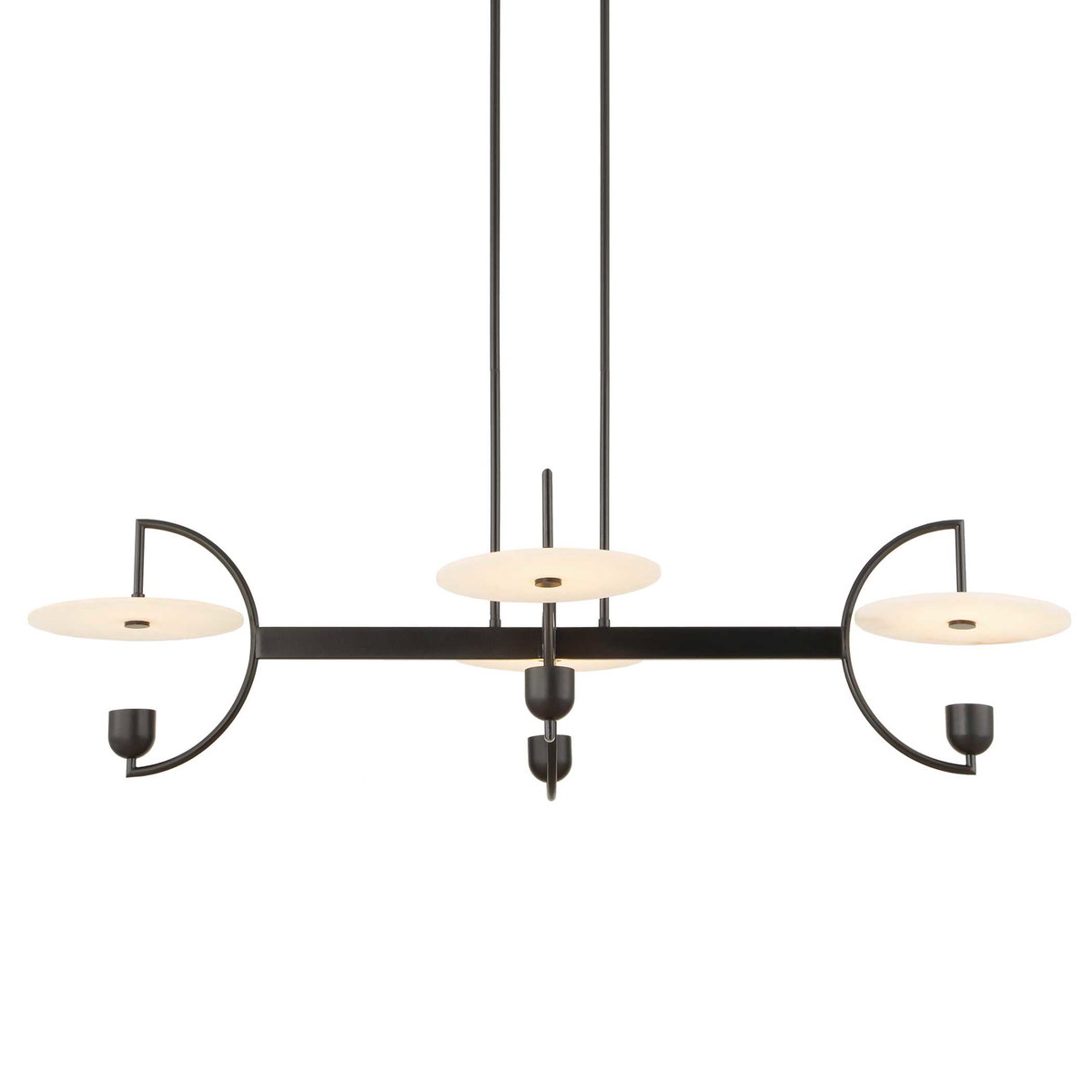 Kyoto 4 Light Linear LED Chandelier, Pendant by Uttermost, 48.25" width x 12" height x 29.75" depth View 1