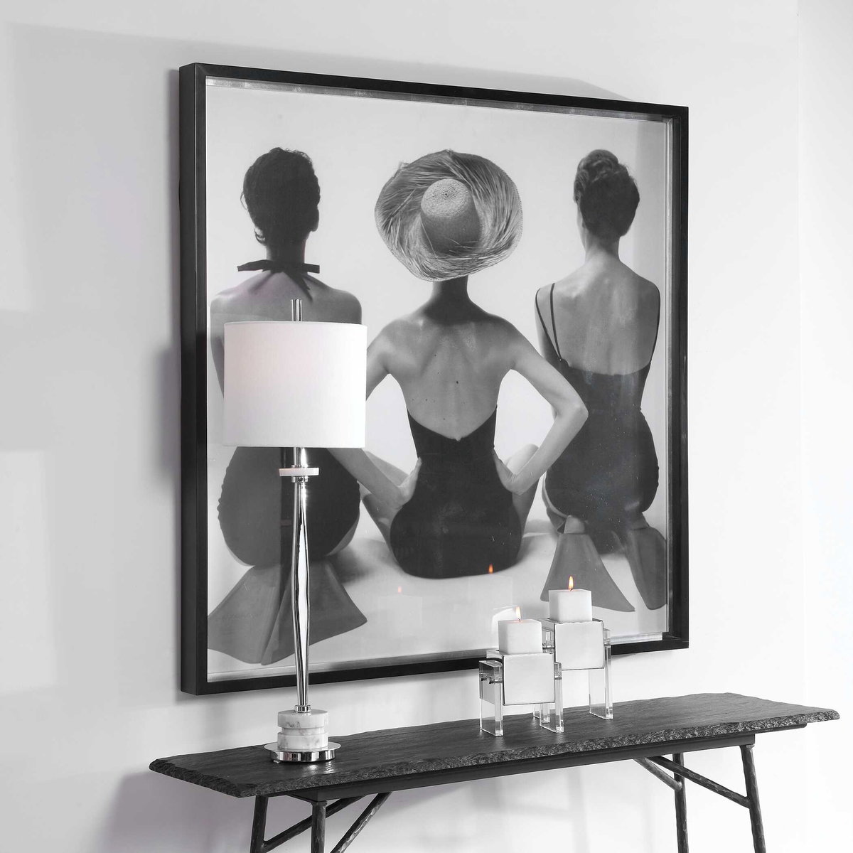 Ladies' Swimwear 1959 Fashion Print, by Uttermost, 4'2.75" width x 4'2.75" height x 3" depth View 4
