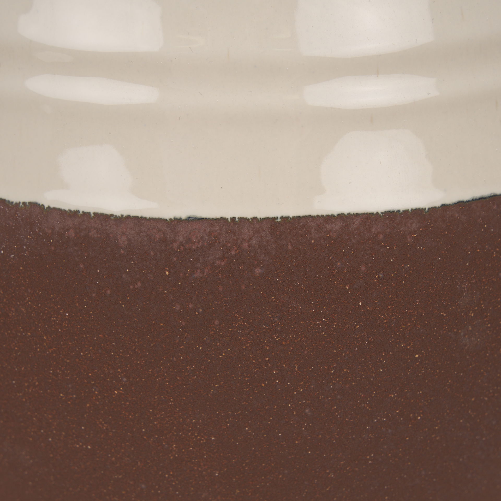 Tryna Large Beige with Matte Brown Ceramic Vase large image 