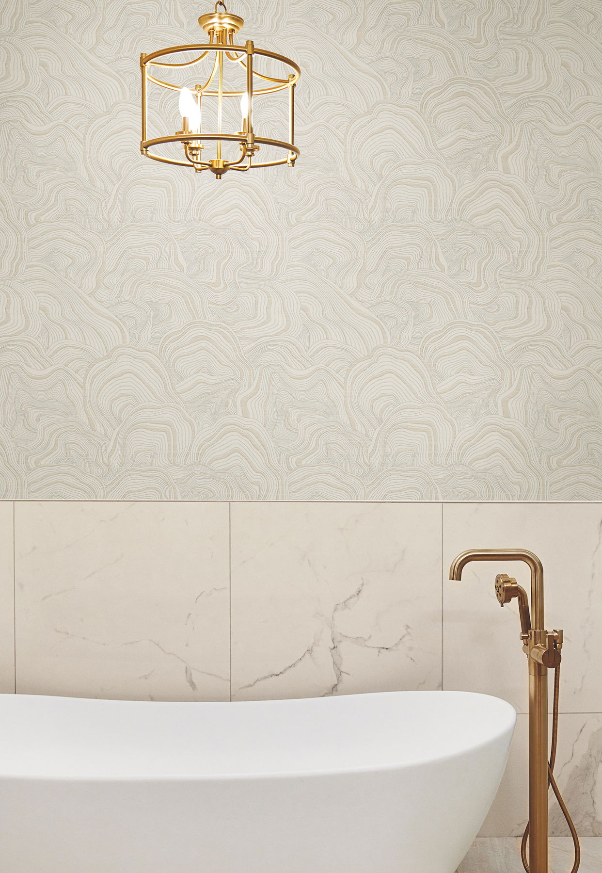 Geodes Taupe Wallpaper large image 