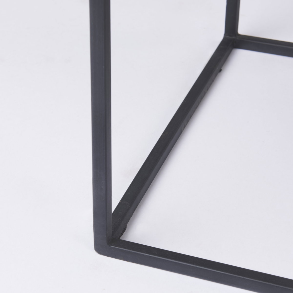 Morris  Beige Wood with Black Metal Frame 2 Drawer Console Table, by Mercana, 63" length x 15" width x 31" height View 12