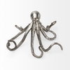 Strafford Medium 13L x 7W Silver Resin Octopus, Decorative Object by Mercana, 13" length x 7.09" width x 12.2" height thumbnail 4