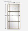 Spurgeon Gold Window Mirror, by Uttermost, 3'3.37" width x 6'7.75" height x 1.87" depth thumbnail 3