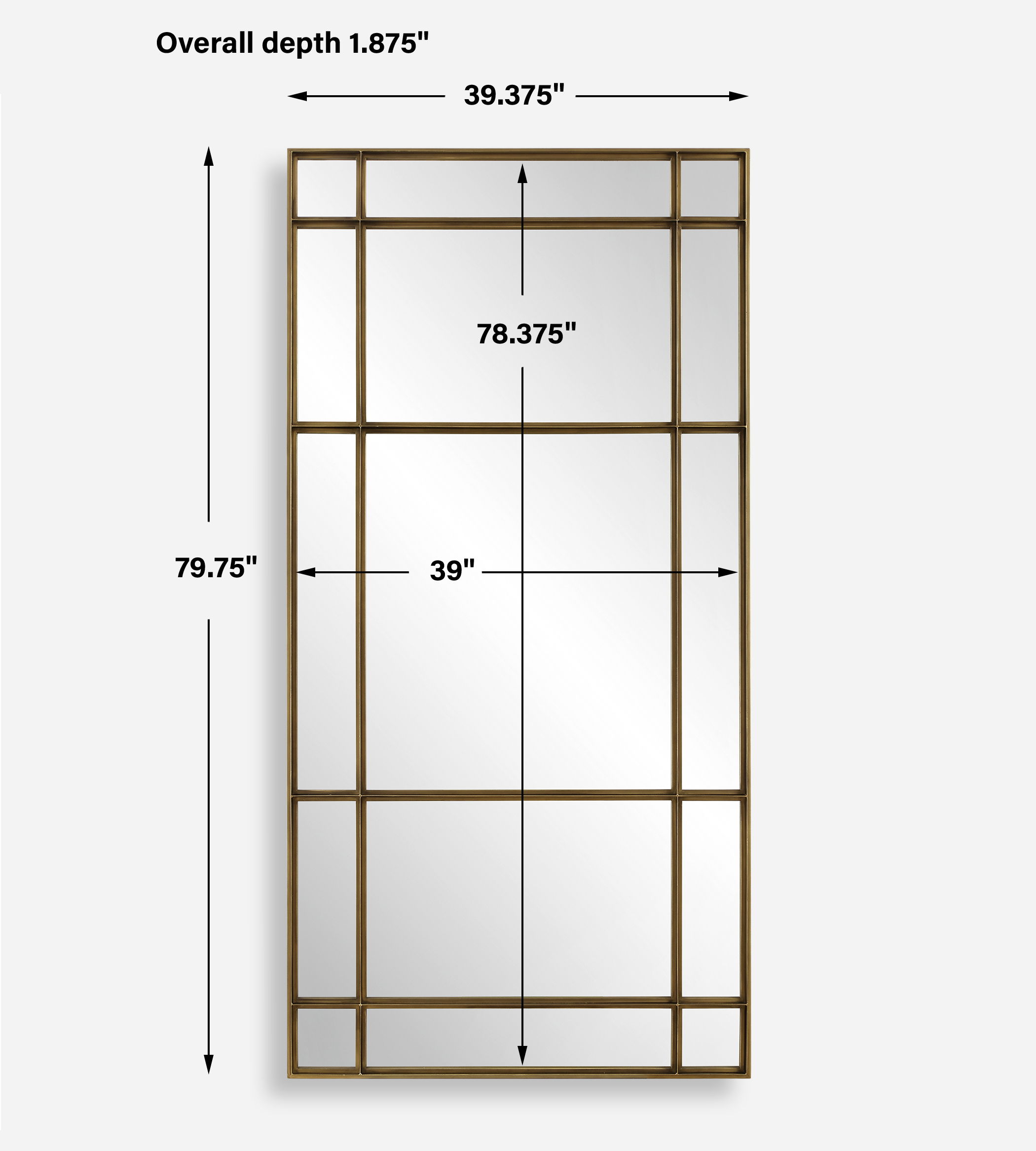 Spurgeon Gold Window Mirror large image 