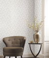 Dynastic Lattice White Wallpaper, by York Wall, 33' length x 1'8.5" width x 0.02" depth thumbnail 3