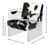 Holloway Armchair, Black & White, Seating by Sarreid, 24" length x 32" width x 31" height thumbnail 15