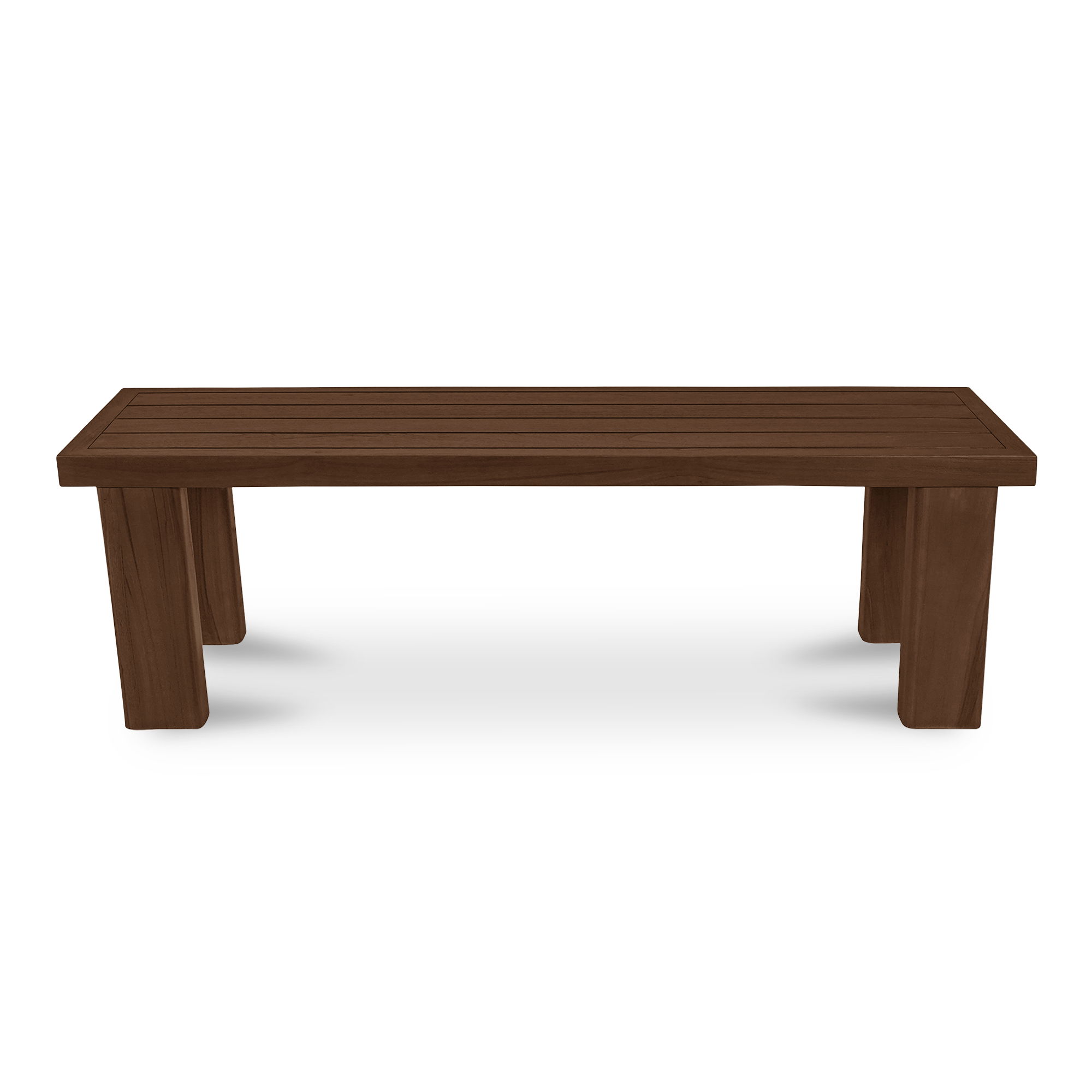 Marina Outdoor Bench Brown, Benche by Moe's Home, 57.99" width x 17.99" height x 16.02" depth View 4