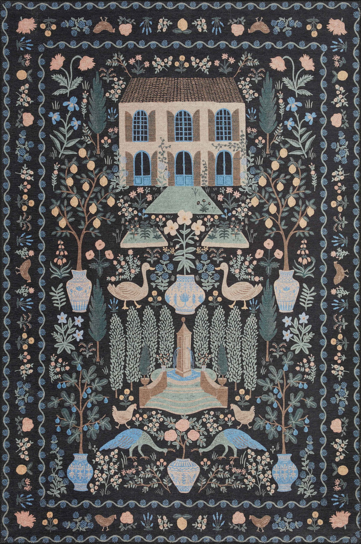 Rifle Paper Co. x Loloi Menagerie Rug, 2'3" length x 3'9" width View 1