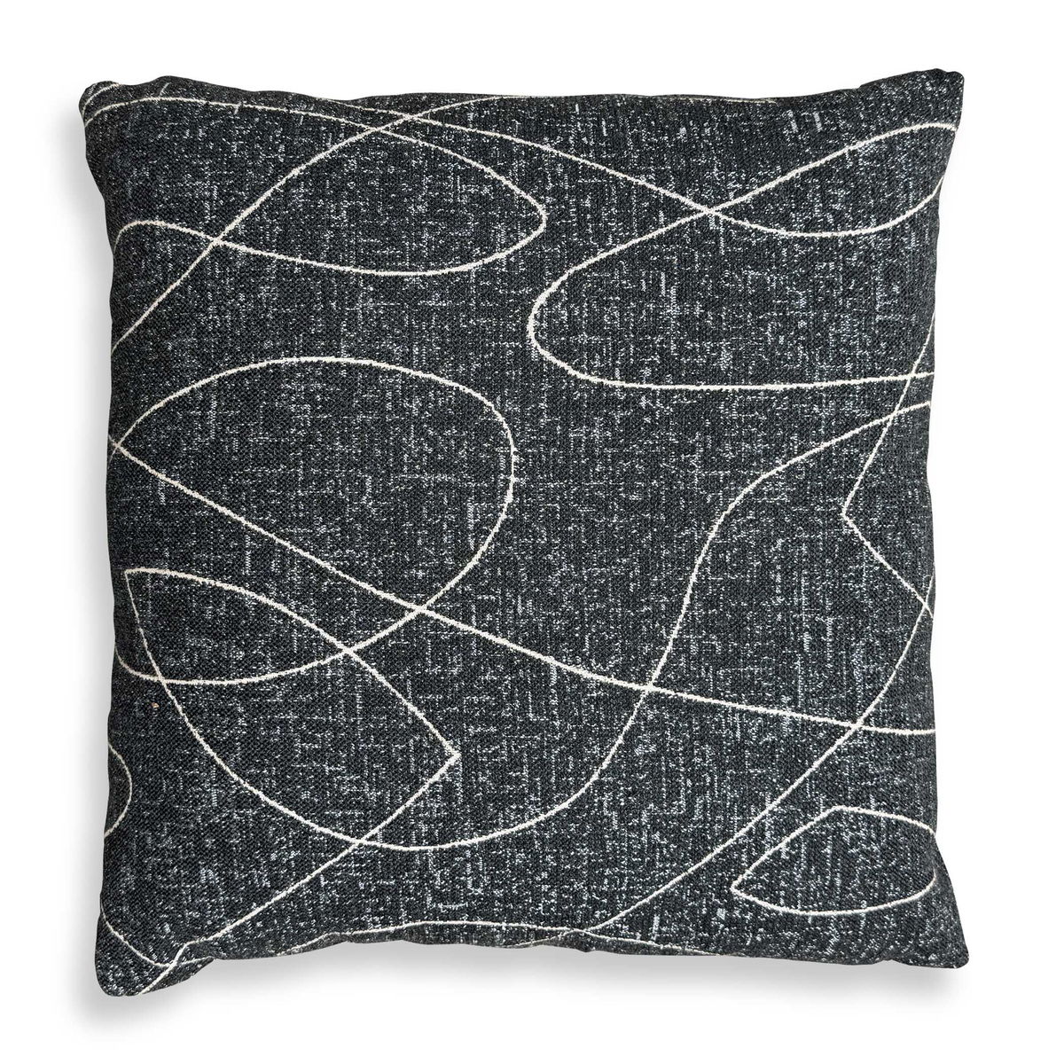 Loopy Loop Outdoor Onyx Pillow, Outdoor Pillows & Cushion by Uttermost, 1'8" width x 1'8" height x 8" depth View 1