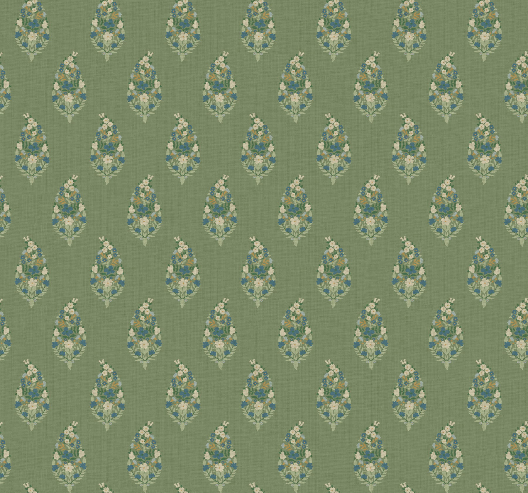 Paisley Green Wallpaper large image 